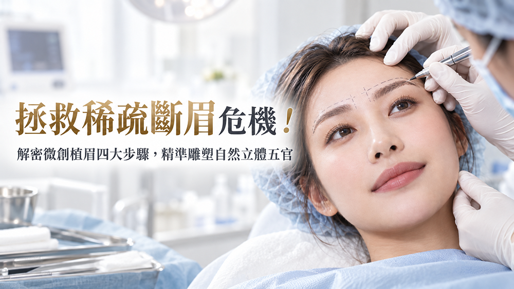 眉毛稀疏、斷眉怎麼辦？認識植眉手術四大步驟與術前評估重點